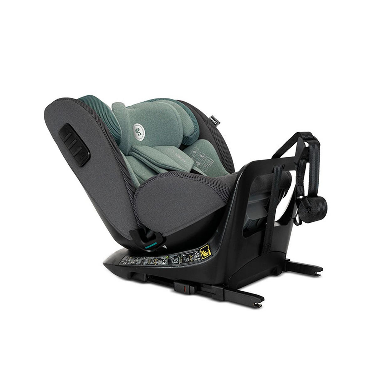 KINDERSITZ Monza i-Size grün (40-150cm) Isofix, Anti-Rebound-Bügel, drehbar - Grün, Textil (45/76/51cm) - Lorelli