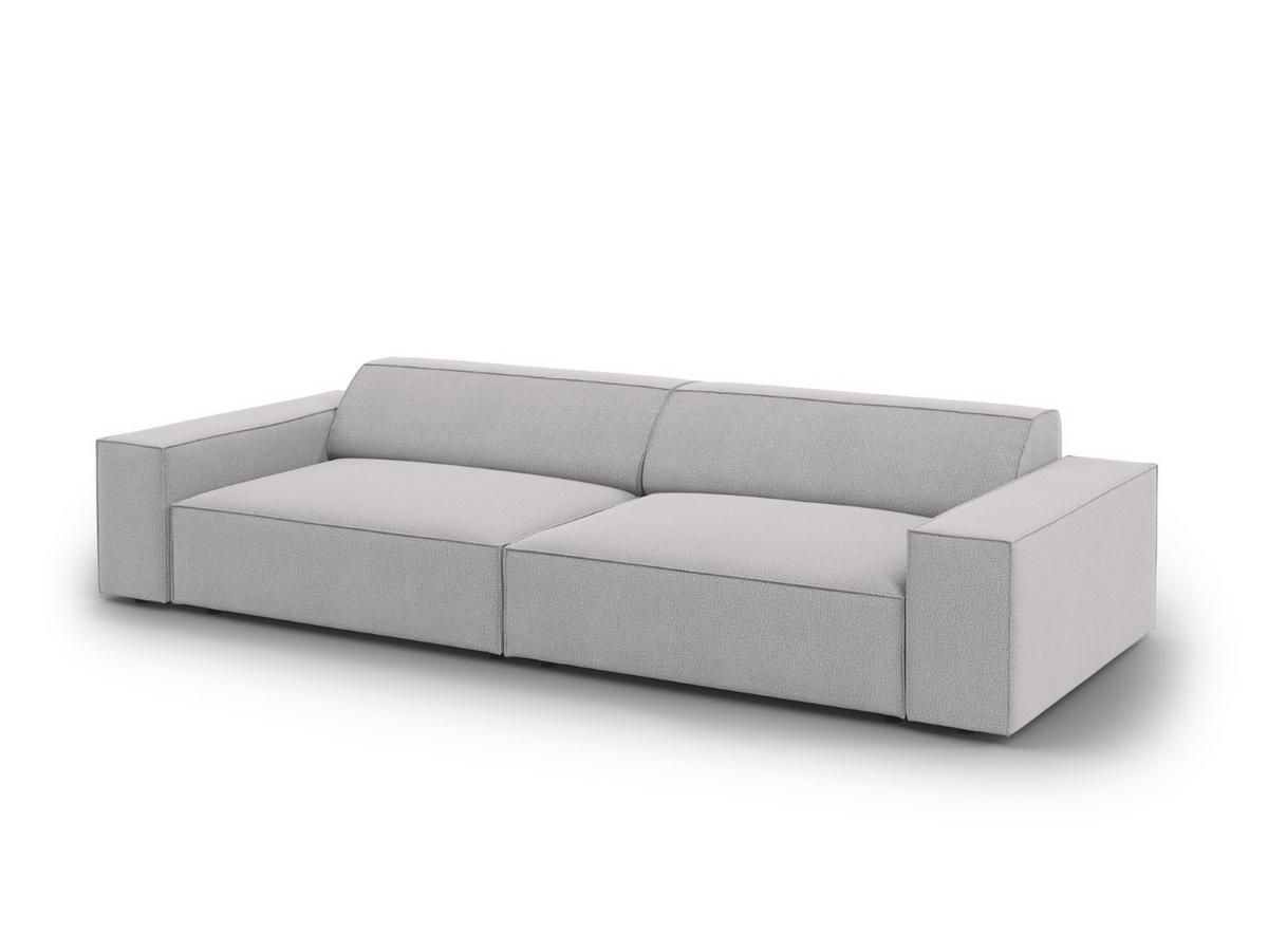 SOFA Jodie aus strukturiertem Stoff hellgrau 4 Sitzplätze - Hellgrau, Textil (102/70/244cm) - Micadoni