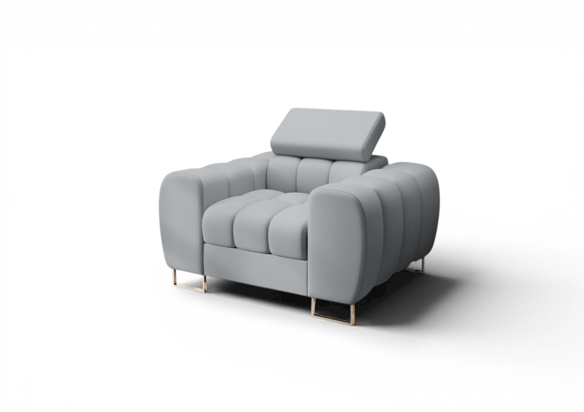 SESSEL Bastien In Stoff Terra - Hellgrau, Holzwerkstoff/Textil (115/95/97cm) - Fun Möbel