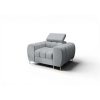 SESSEL Bastien In Stoff Terra - Hellgrau, Holzwerkstoff/Textil (115/95/97cm) - Fun Möbel