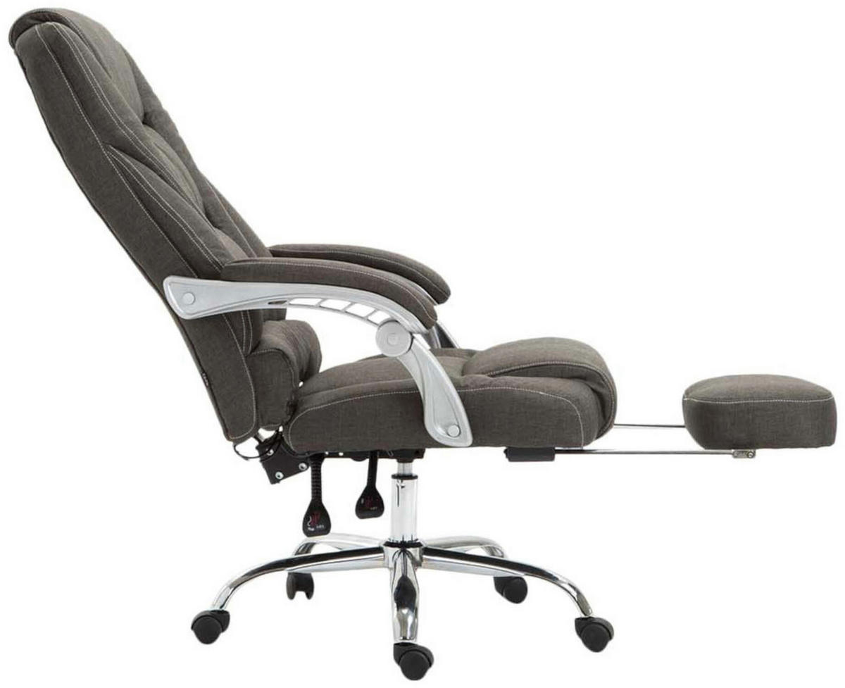 BÜROSTUHL Pacira, Stoff Dunkelgrau - Dunkelgrau, Textil/Metall (68/127/64cm) - TPFLiving