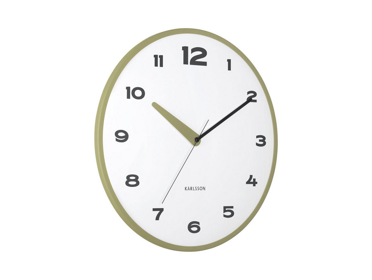 WANDUHR Brisk Dome Ø40 cm - Grün, Metall (40/1/40cm) - Karlsson
