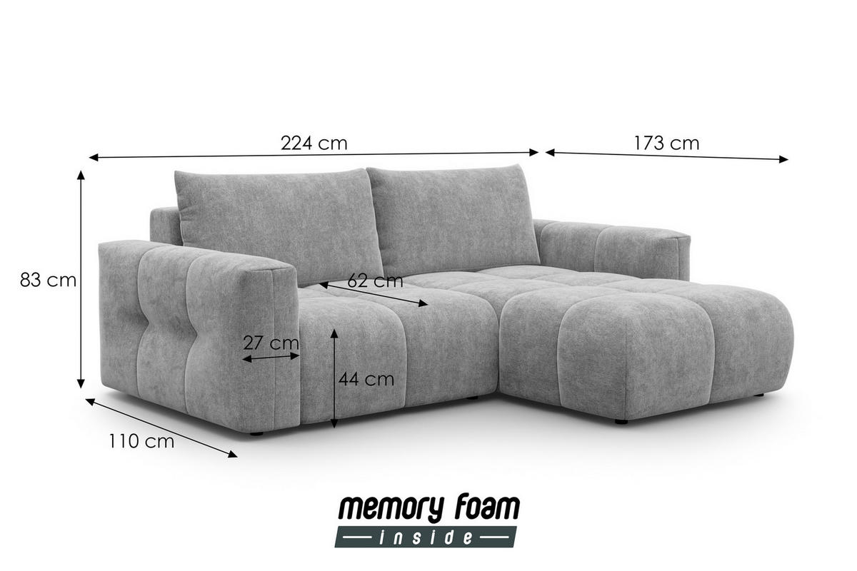 ECKSOFA VERONA 3-Sitzer rechts, Dunkelrot - Schwarz/Dunkelrot, Holz/Textil (224/173cm) - Courtois Laville