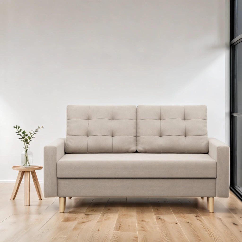 Thumbnail - Simkam Furniture Sofa, Beige, Textil, 152x92x92 cm, Wohnzimmer, Sofas & Couches, Schlafsofas