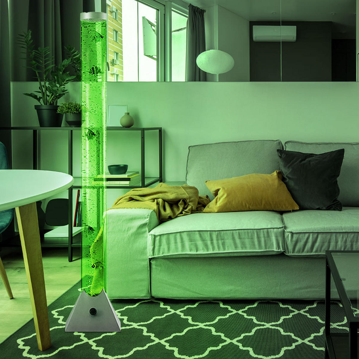 LED STEHLEUCHTE Motion Bunt Kunststoff Acryl - Multicolor, Kunststoff (21.5/21.5/130cm)