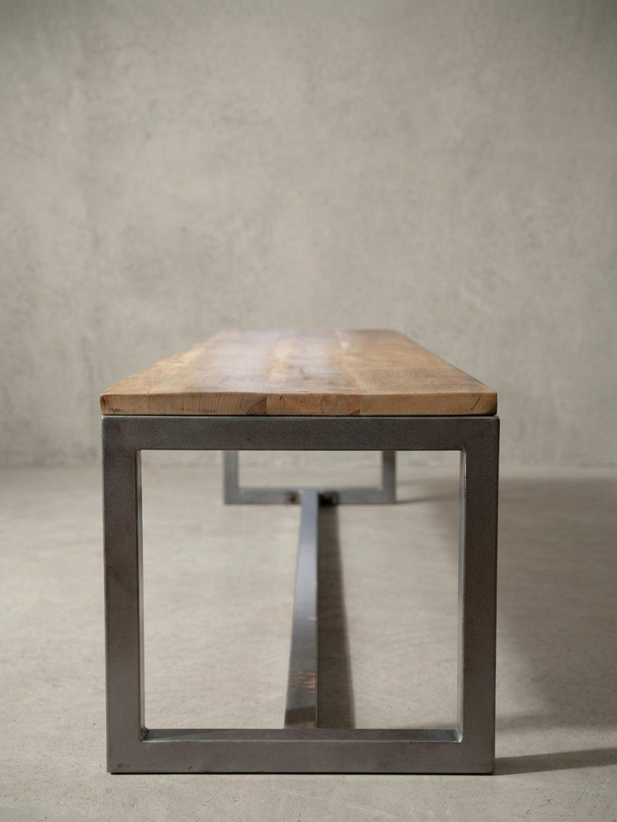 SITZBANK – Mango Massivholz/Metall, Vintage - Anthrazit/Braun, Holz/Metall (120/46/45cm) - KADIMA DESIGN