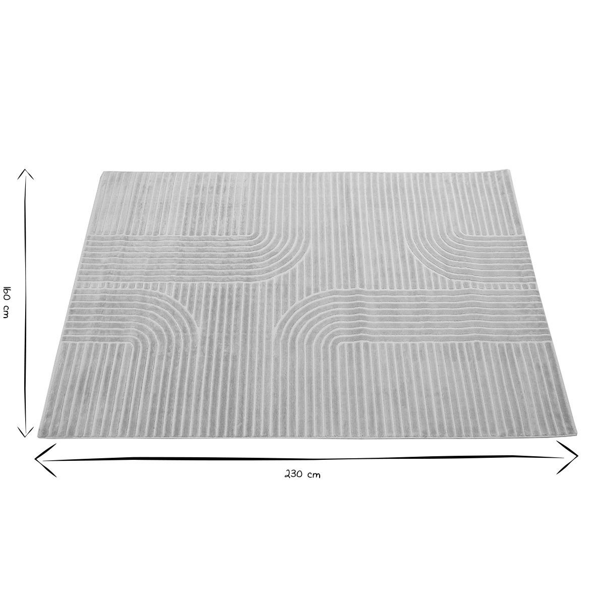 TEPPICH Rechteckig Beige Grafik 160x230 MAGNUS - Beige, Textil (160/230cm) - Miliboo