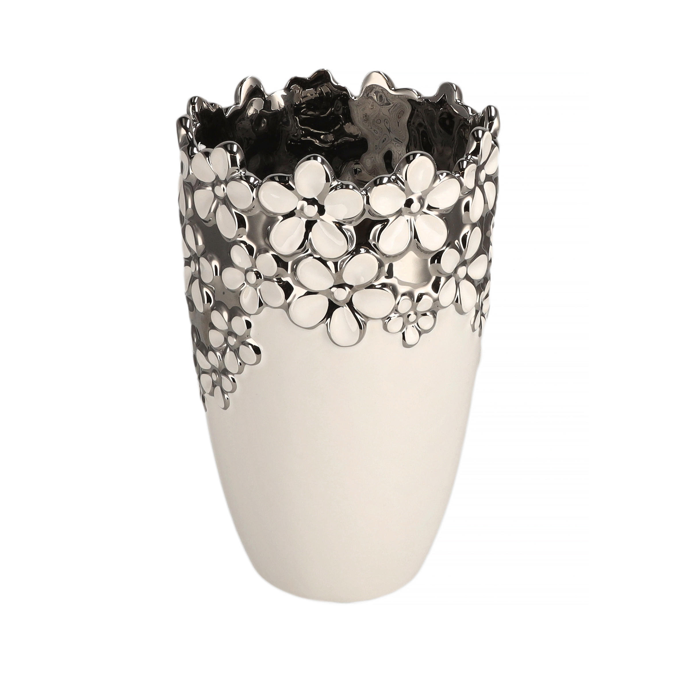 VASE Flosales 21x14 cm - Weiß, Stein (21cm) - home&you