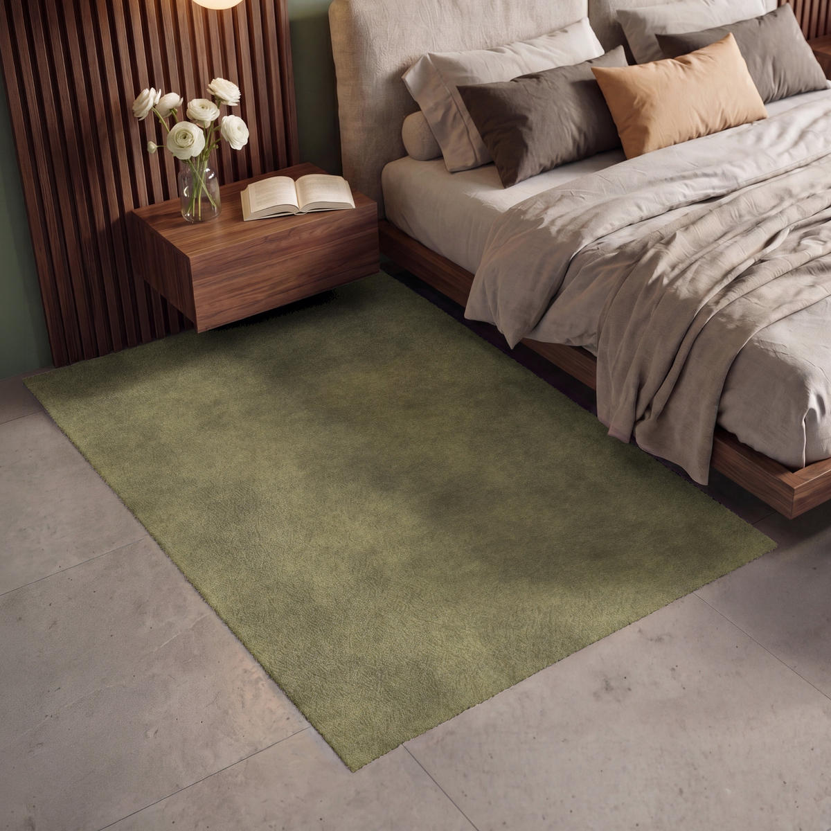 KOBERCE - Textúra - abstraktná - zelená - 140x200 cm - olivovozelená, textil/plast (140/0.4cm) - OnlyWow