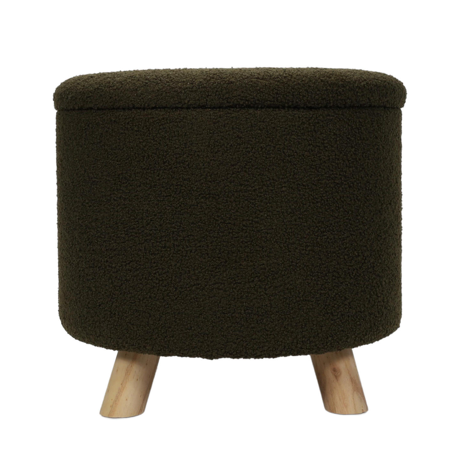 HOCKER mit Stauraum Teddy 40/40/37 cm - Olivgrün, Textil (40/37/40cm) - Home Styling Collection