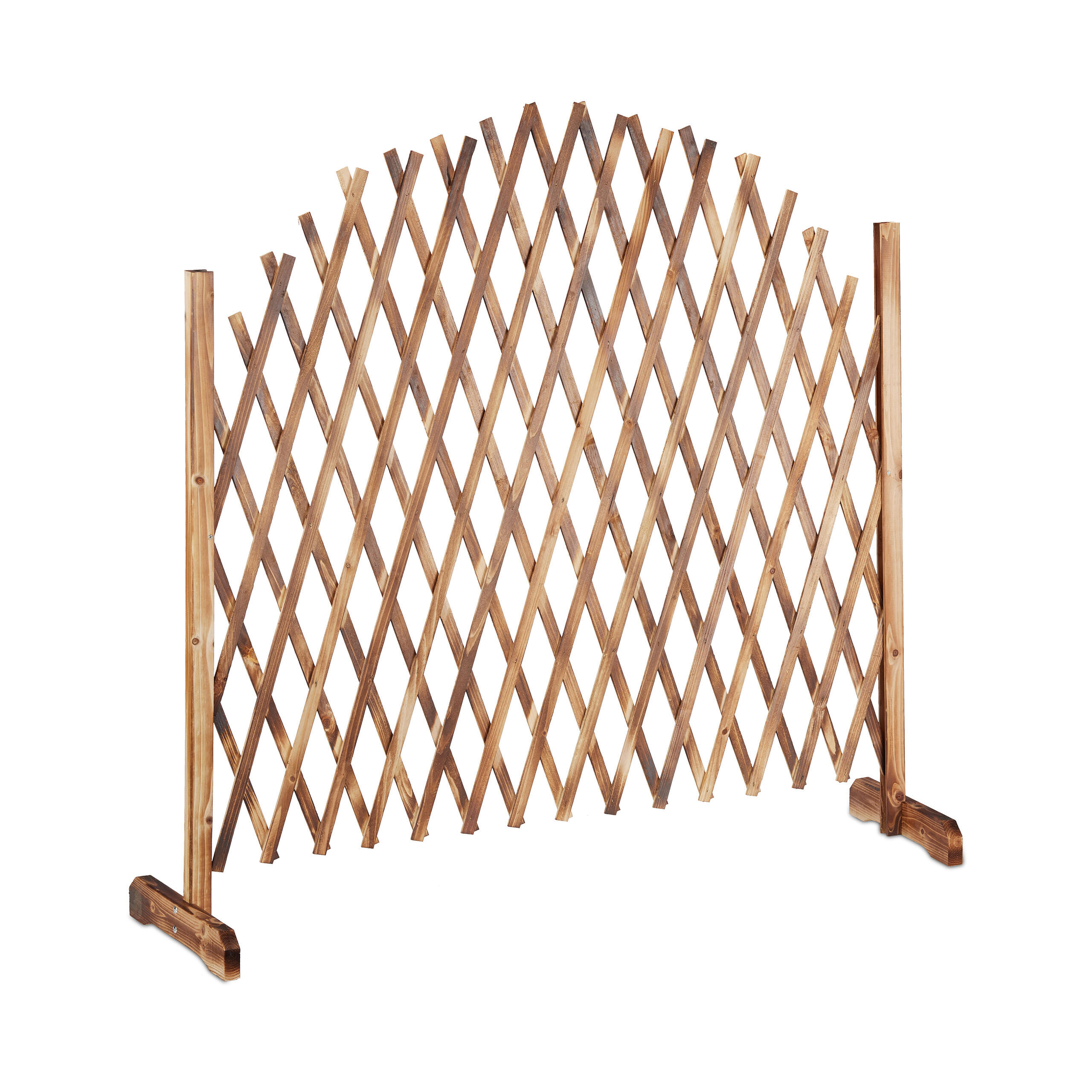 RANKGITTER - Hellbraun, Holz (200/98/30cm) - Relaxdays