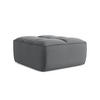 POUF Samt Stoff Grau - Dunkelgrau/Schwarz, Kunststoff/Textil (80/43/93cm) - LaMiaSofa