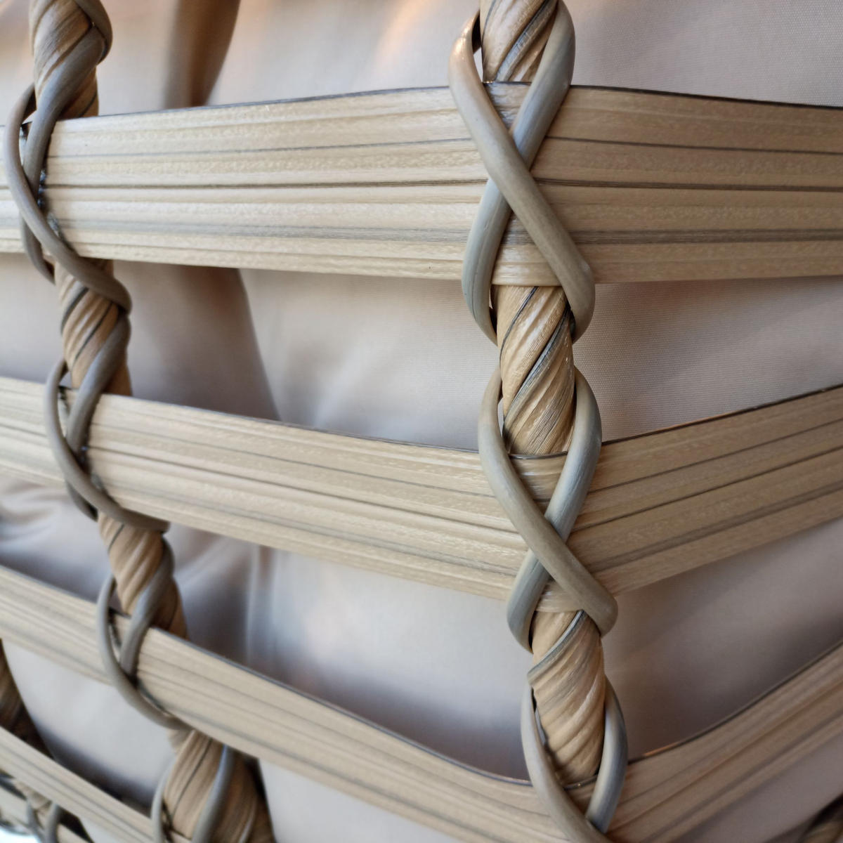 HÄNGESESSEL mit Gestell Rattan Cunda - Hellbraun, Metall (90/214/173cm) - Gowoll