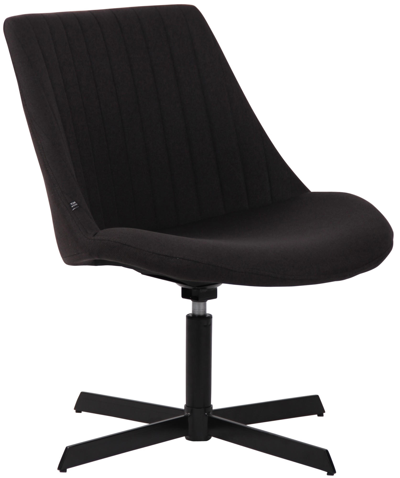 DREHSTUHL Stoff schwarz - Schwarz, Textil/Metall (63/79/71cm) - CLP