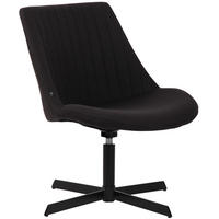 DREHSTUHL Stoff schwarz - Schwarz, Textil/Metall (63/79/71cm) - CLP