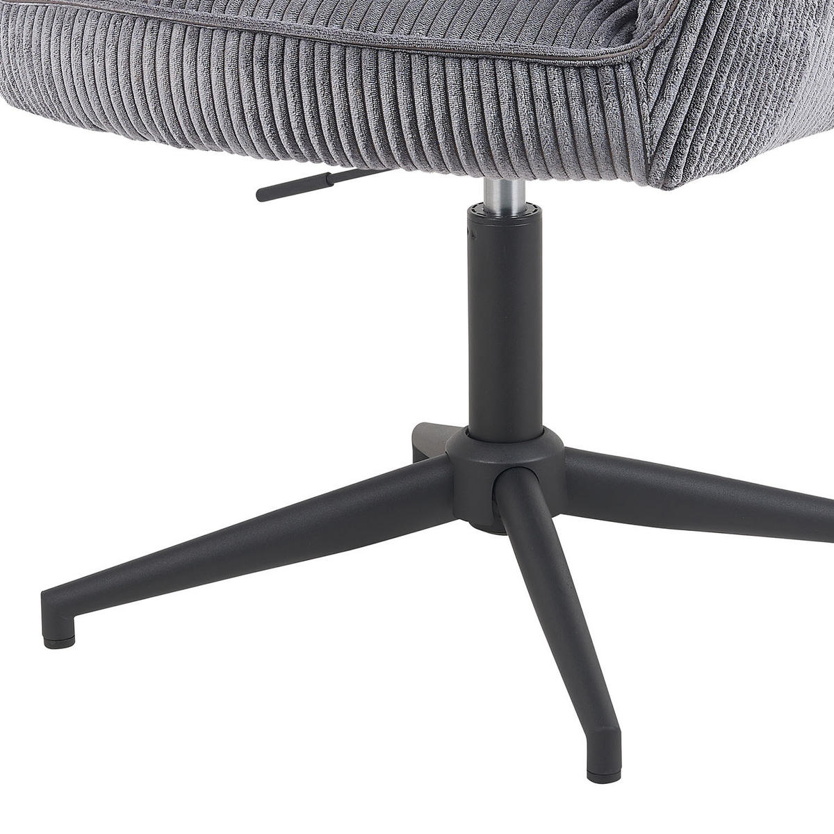 BÜROSTUHL Mika-Bryn - Schwarz/Grau, Textil/Metall (60/84/65cm) - DUBI Möbel