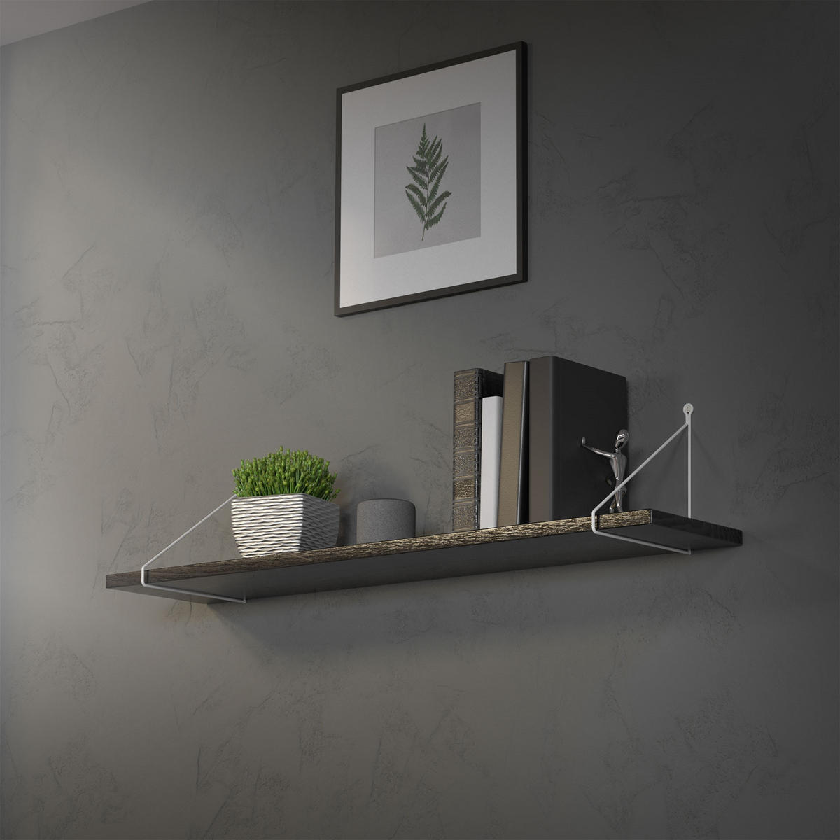 REGALHALTERUNG - Weiß, Metall (25/25/26cm) - ML-DESIGN
