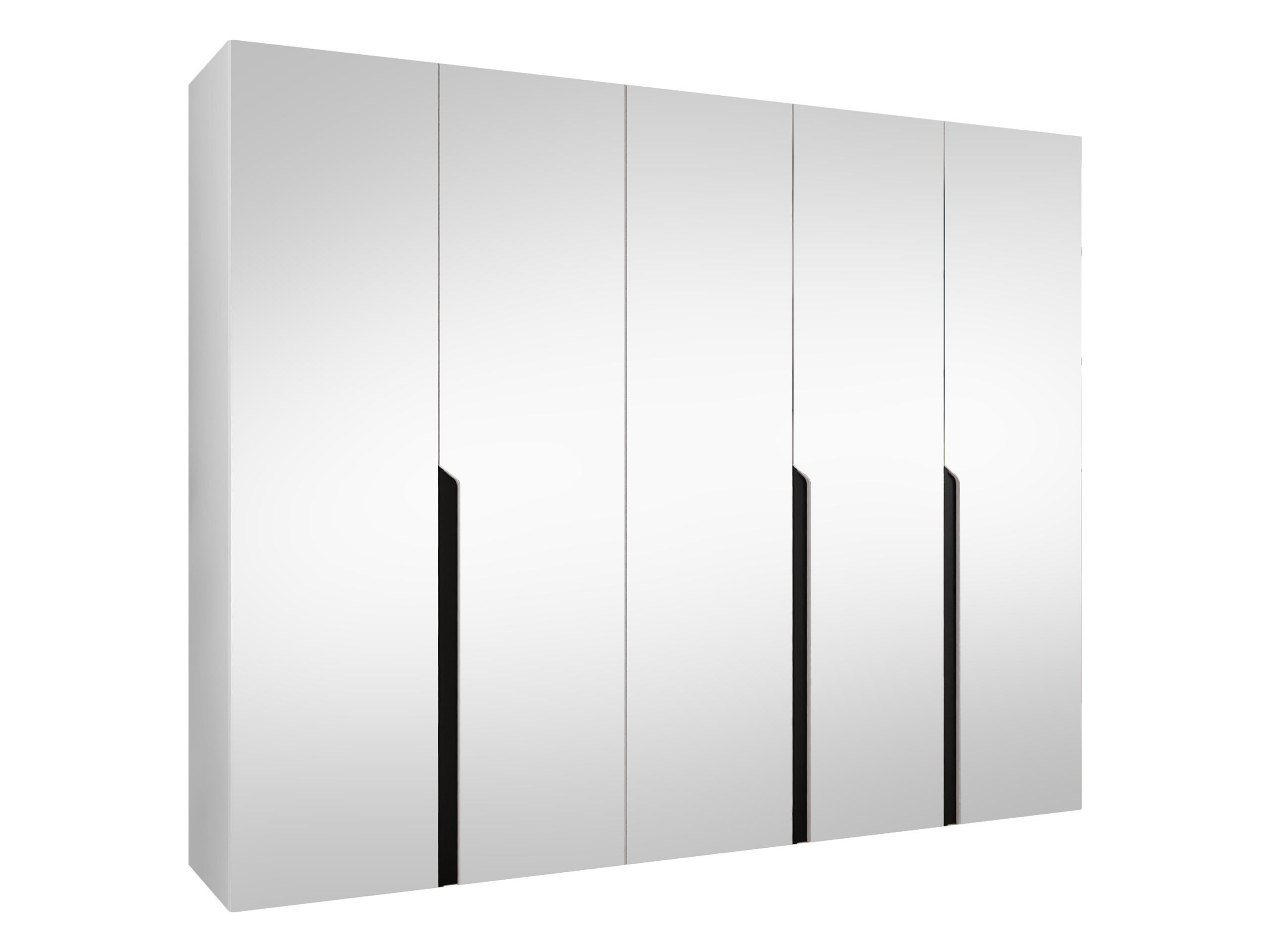 DREHTÜRENSCHRANK Mila III 250 - Schwarz/Weiß, Holzwerkstoff/Kunststoff (250/202/52cm) - MIRJAN24