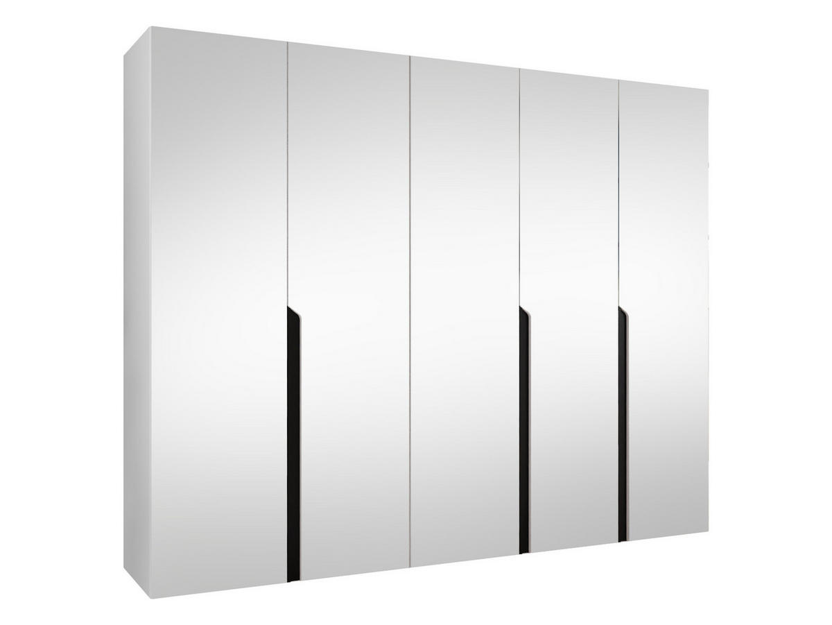 DREHTÜRENSCHRANK Mila III 250 - Schwarz/Weiß, Holzwerkstoff/Kunststoff (250/202/52cm) - MIRJAN24