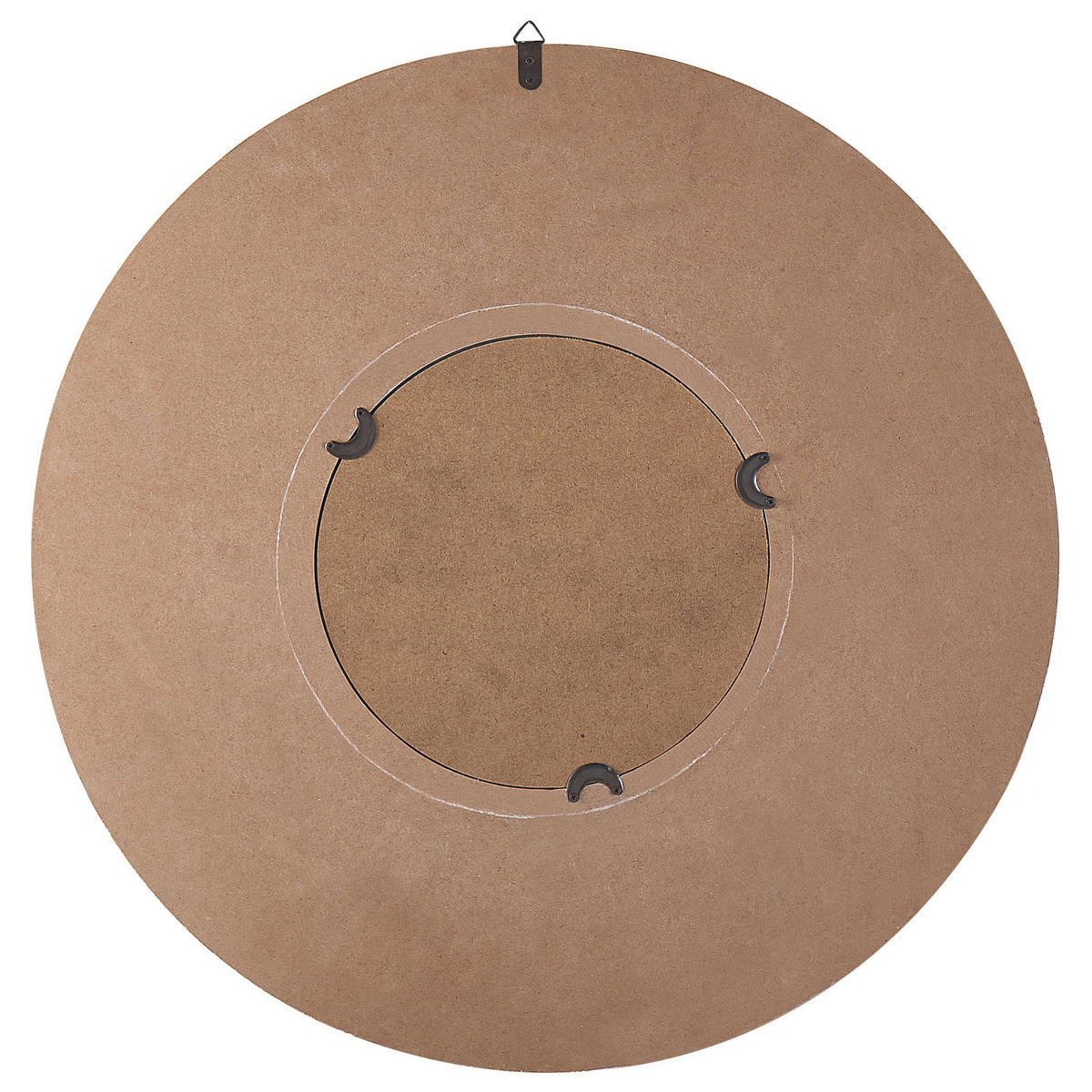WANDSPIEGEL Tannenholz hellbraun 60 cm Pomaro - Hellbraun/Weiß, Holz (60/60/2cm) - Beliani