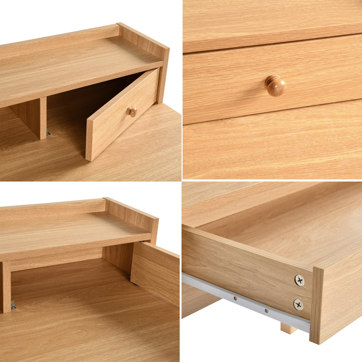 SCHREIBTISCH helles Holz - Hellbraun, Holz/Holzwerkstoff (100/50/91cm) - Urban Meuble