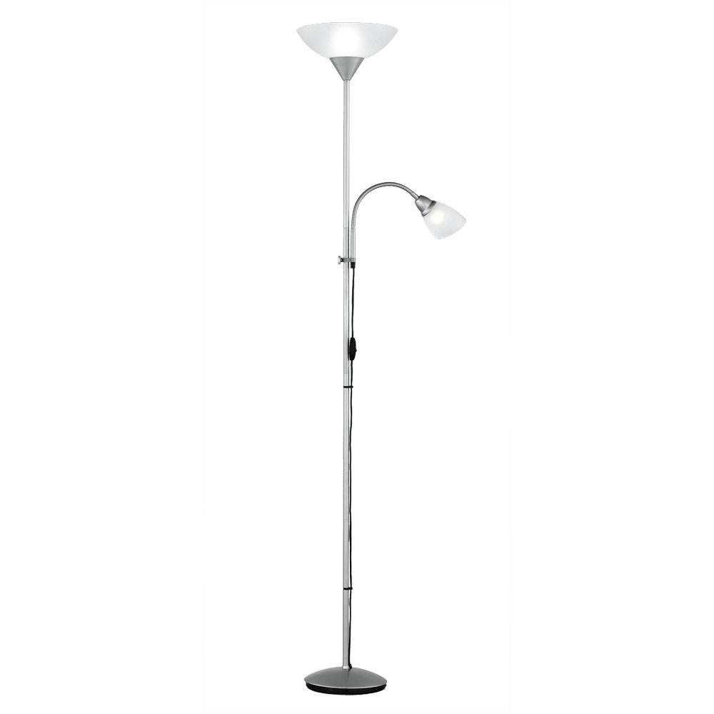 LED STEHLEUCHTE ERZWO Silber Metall - Silberfarben, Metall (28/28/180cm)
