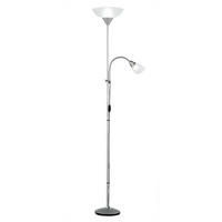 LED STEHLEUCHTE ERZWO Silber Metall - Silberfarben, Metall (28/28/180cm)