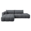 ECKSOFA Furyn O Boucle, Seite: Links - Dunkelgrau/Schwarz, Holzwerkstoff/Kunststoff (262/145cm) - MIRJAN24