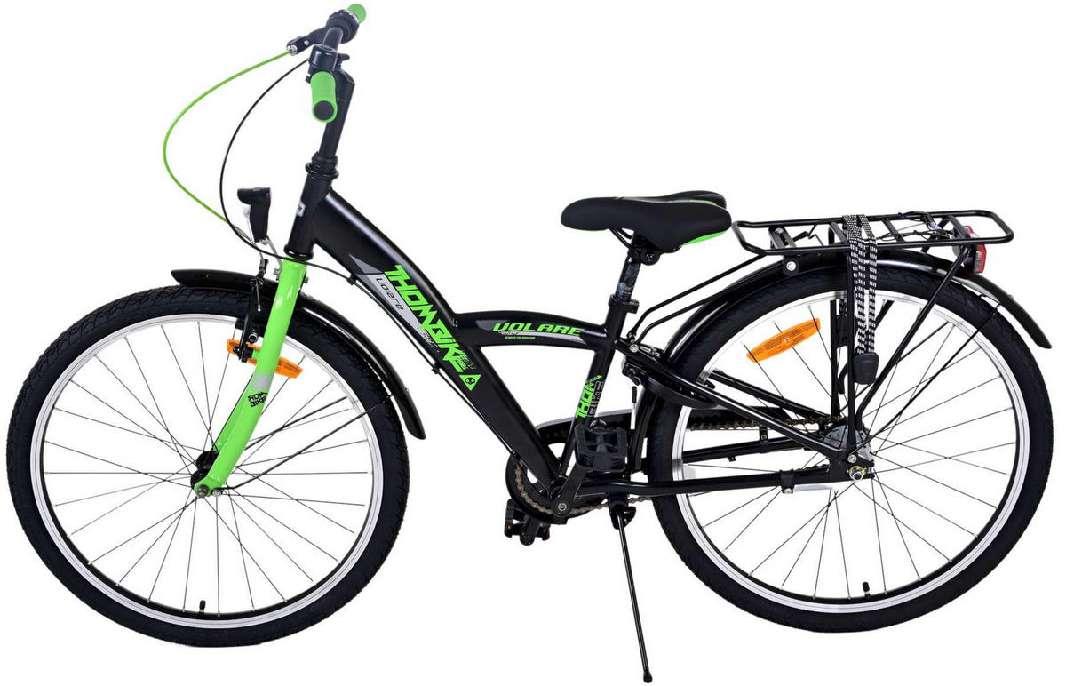 KINDERFAHRRAD Thornbike - Jungen - 24 Zoll - Rücktritt + Handbremse - 3 Gänge - Grün - Grün, Metall (61cm) - TPFSports