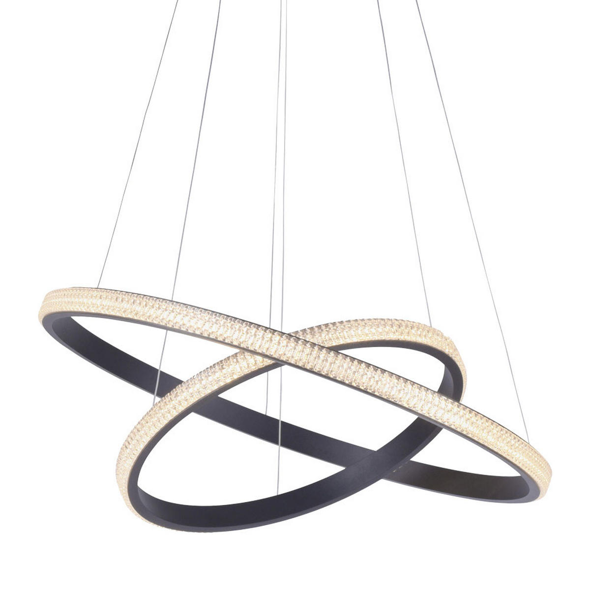 LED HÄNGELEUCHTE MUSA Schwarz Kristalloptik - Schwarz, Metall (61/61/120cm)