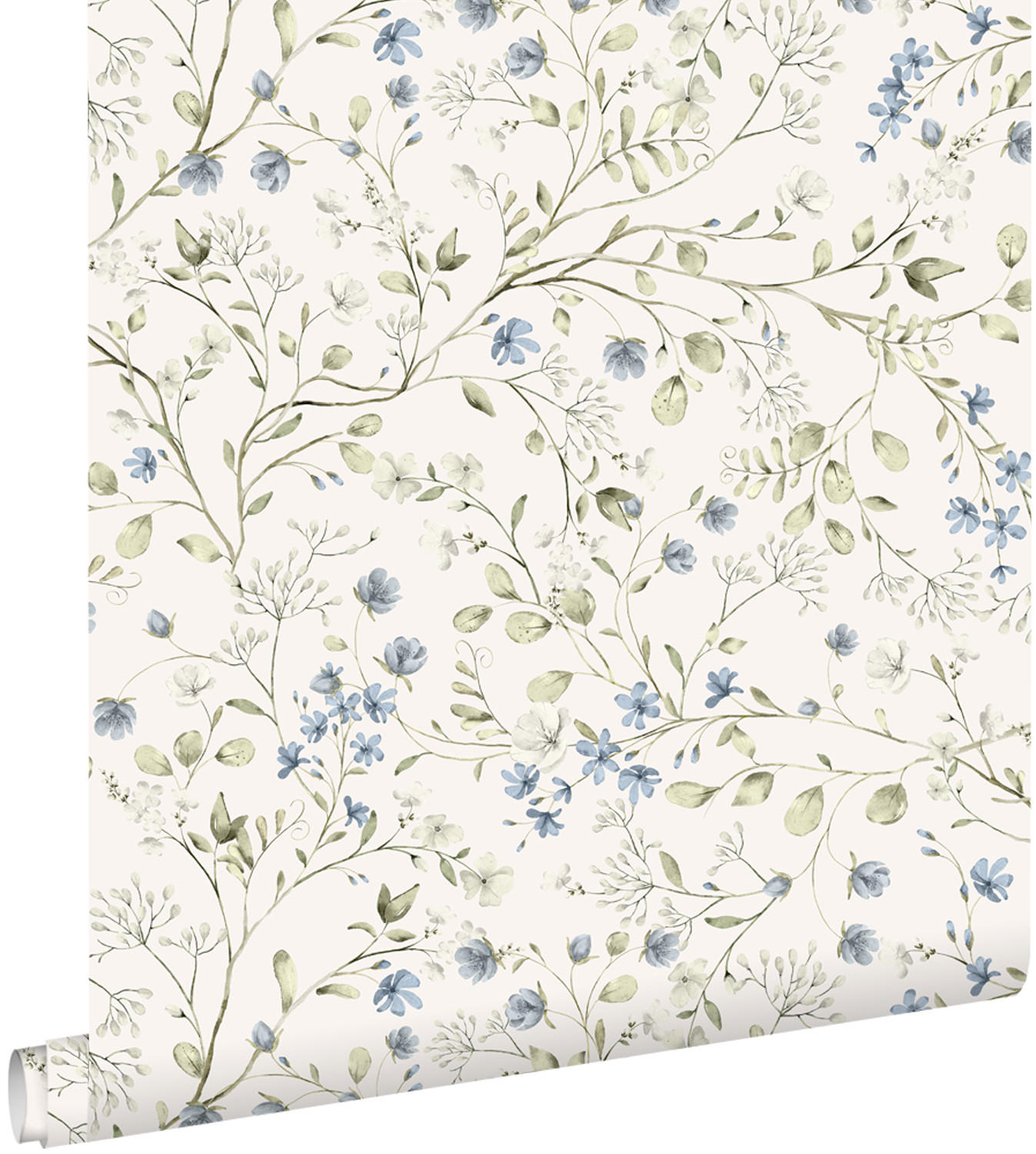 TAPETE Blumen 50 x 900 cm - Weiß, Papier (50/0.1cm) - ESTAhome