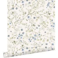 TAPETE Blumen 50 x 900 cm - Weiß, Papier (50/0.1cm) - ESTAhome