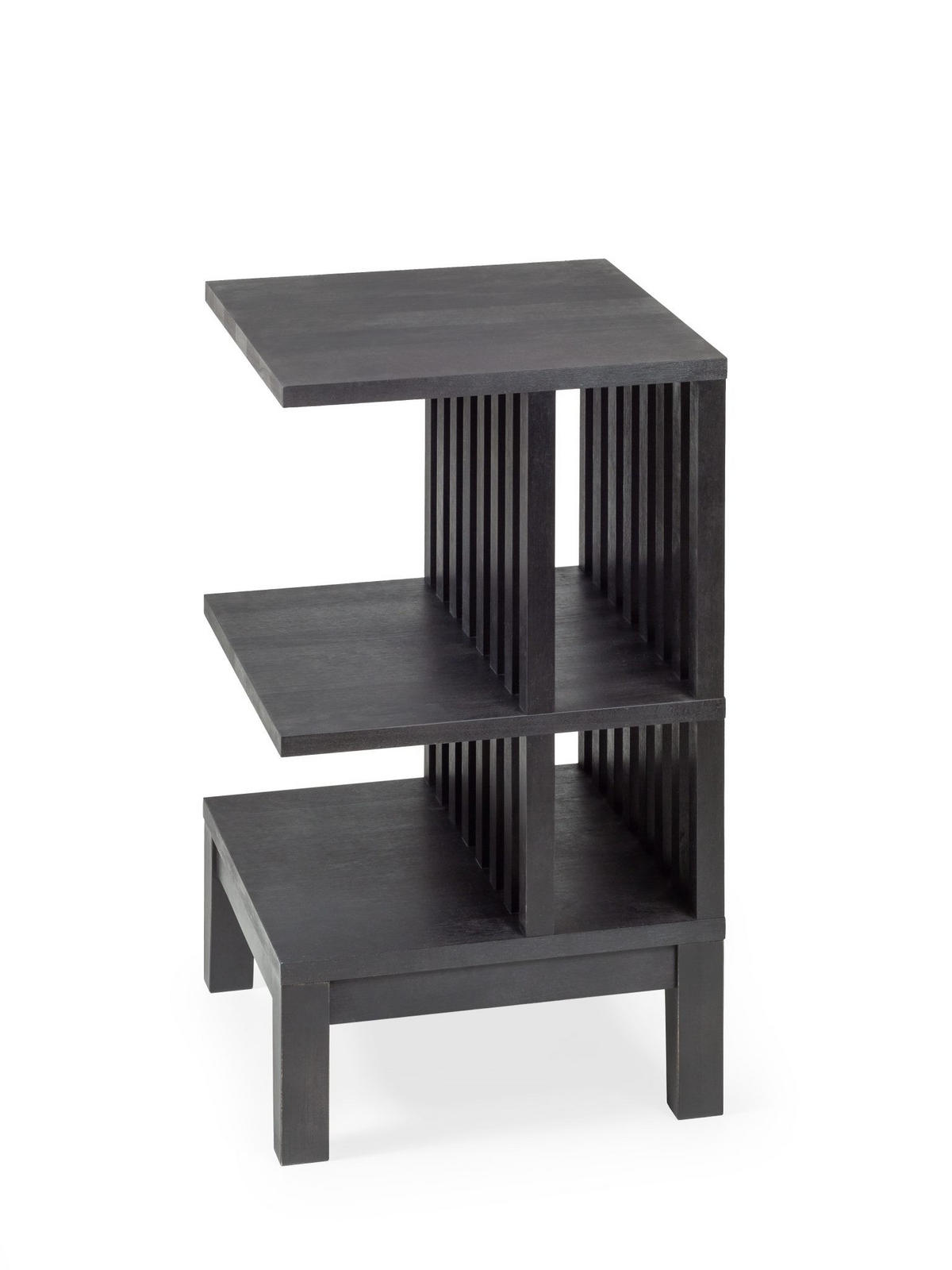 NACHTTISCH Celine, schwarze Birke, 37,5/37,5/65 cm - Schwarz, Holz (37.5/65/37.5cm) - WOODEK