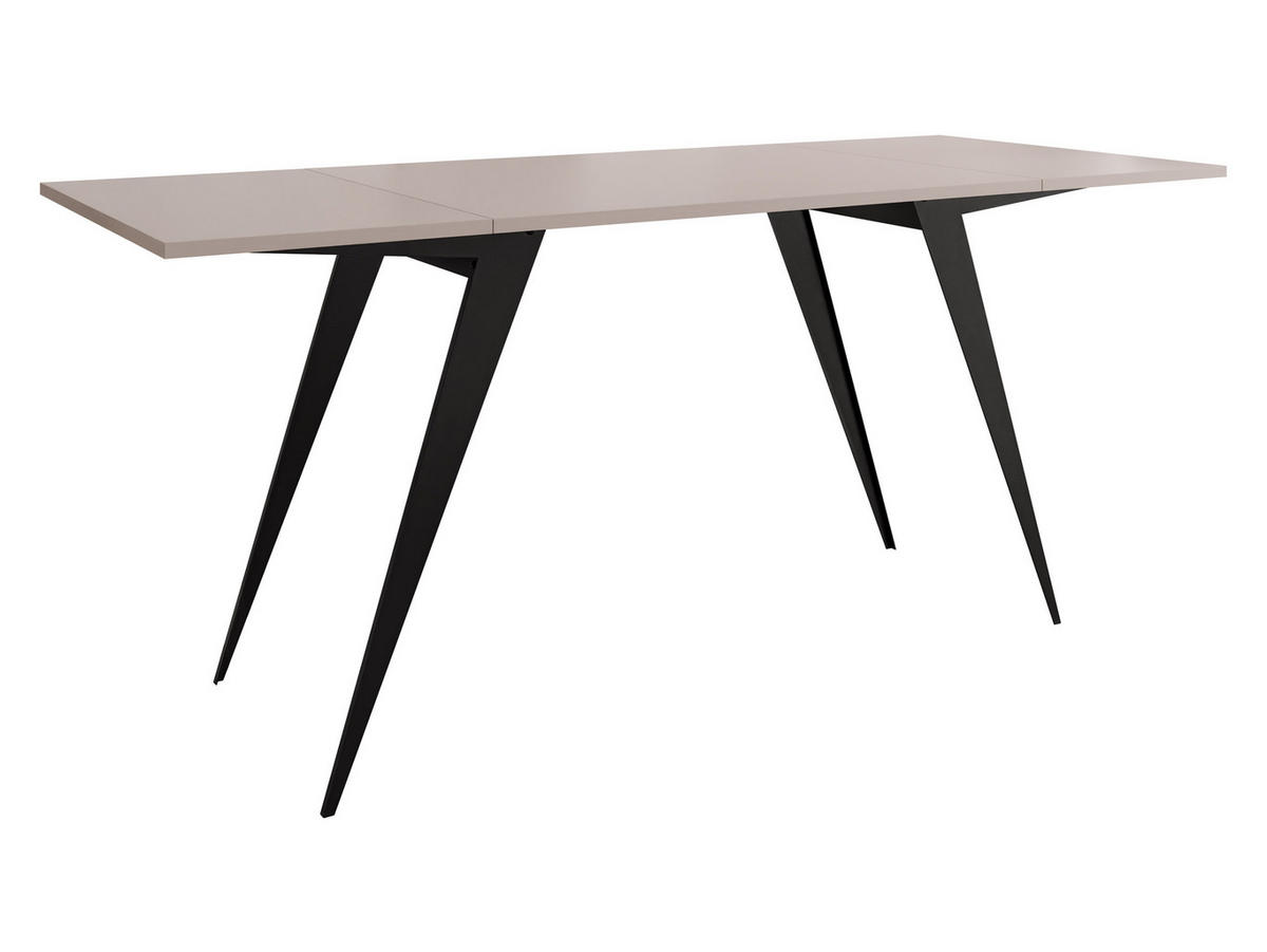 2-IN-1 COUCHTISCH UND ESSTISCH Xena - Kaschmir/Schwarz, Holzwerkstoff/Metall (70/90/45cm) - MIRJAN24