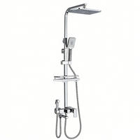 ÜBERKOPFBRAUSESET Regen Duschsystem Auslauf Silber - Silberfarben, Metall (29/116/34cm) - Kaket