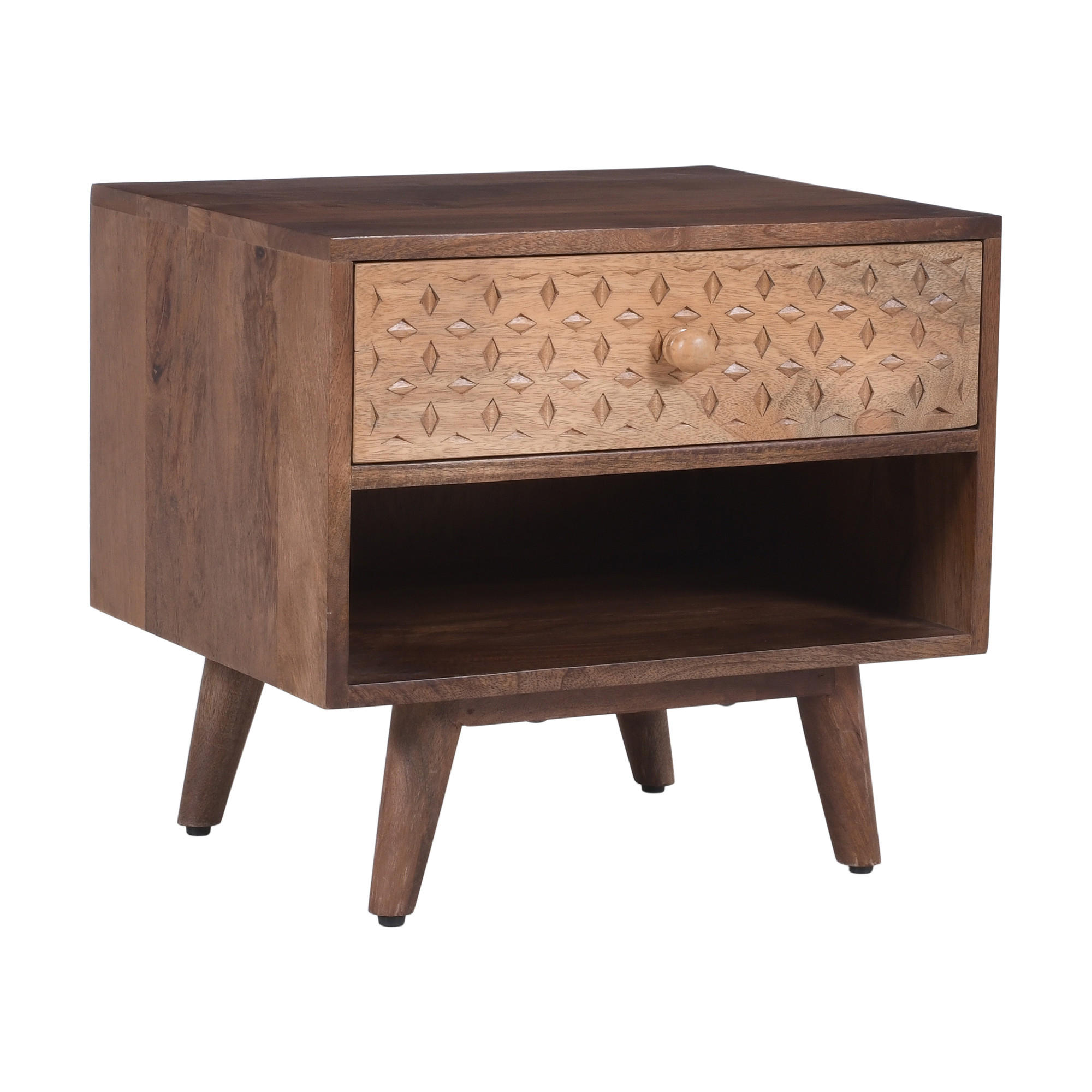 NACHTTISCH Rechteckig Braun 50 x 40 x 45 cm - Braun, Holz (50/45/40cm) - Nordlys