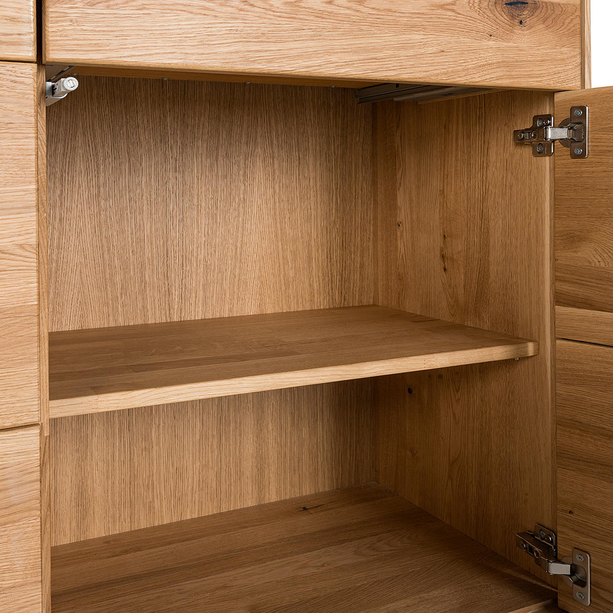 SIDEBOARD - Wildeiche massiv - Wildeiche, Holz (178/89/44cm) - home24