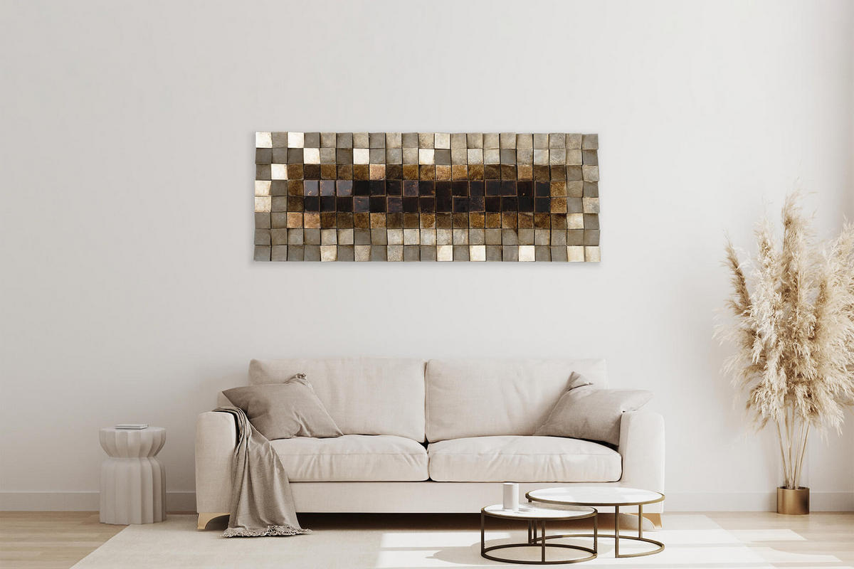 WANDBILD Braun 127/55 cm - Braun, Holz/Kunststoff (8.05/55cm) - KUNSTLOFT