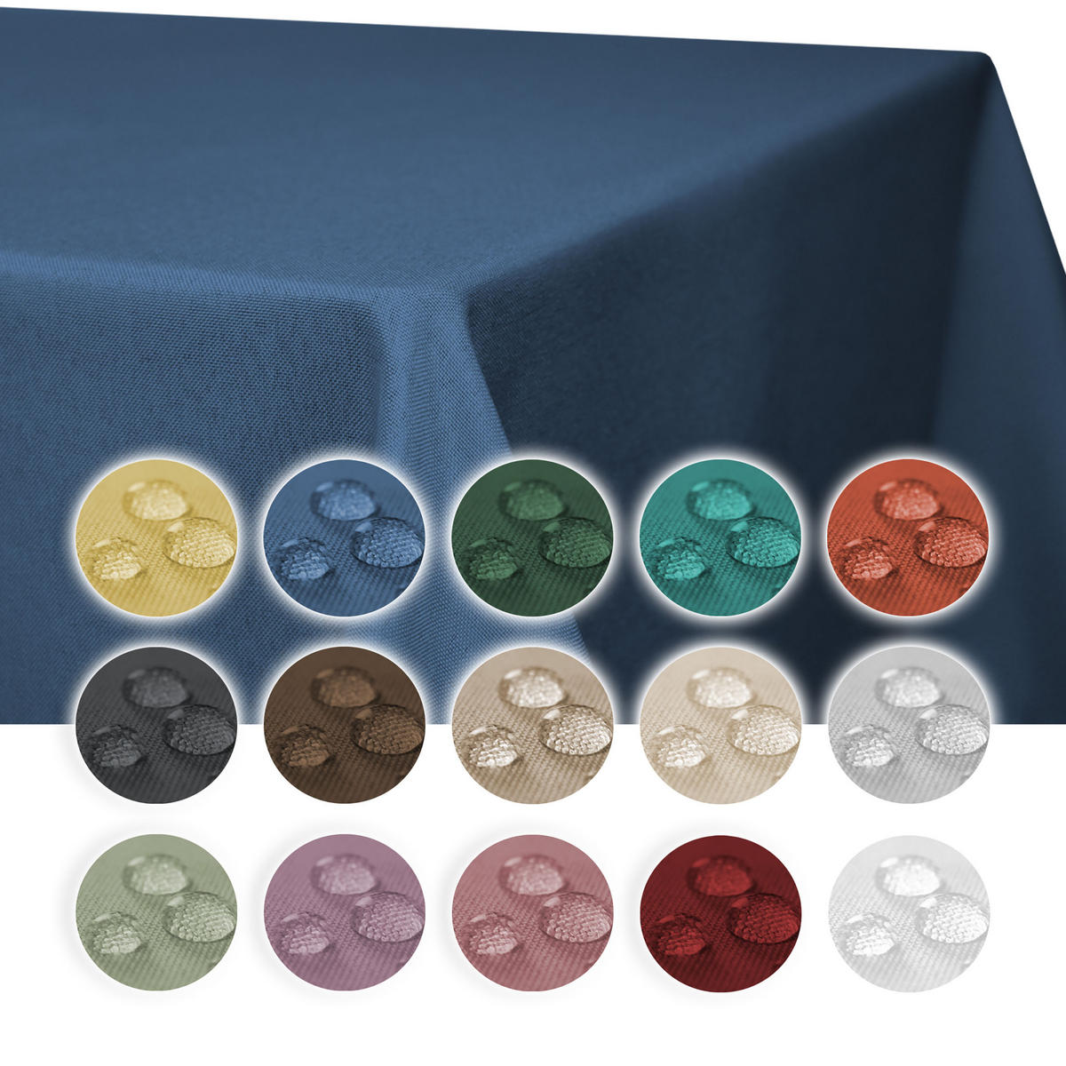 TISCHDECKE Leinenoptik 90/90 cm eckig silber - Silberfarben, Kunststoff (90/90cm) - TiborTex