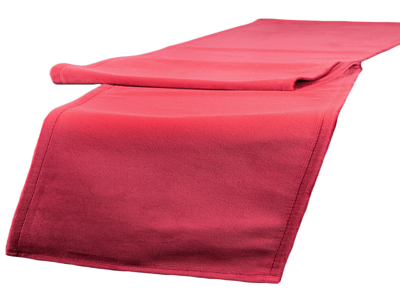 TISCHLÄUFER Samt&Sonders karmin-rot 140/40 cm - Rot, Textil (40/140cm) - beties Heimtextil