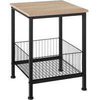 BEISTELLTISCH Grimsby,40 x 40 x 55,5 cm,Industrial Holz hell, Eiche Sonoma - Naturfarben, Holzwerkstoff (40/40/55.5cm) - tectake