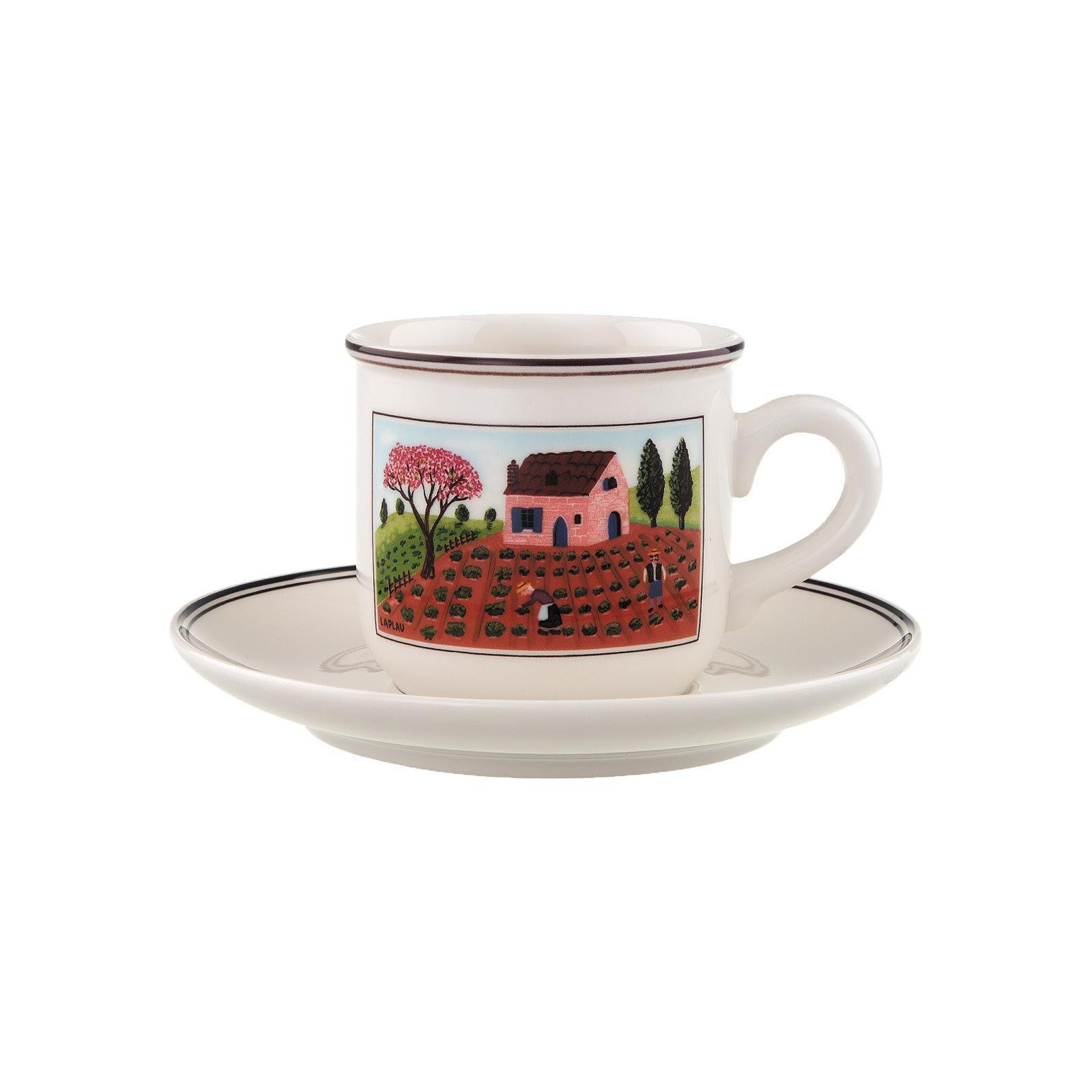 KAFFEETASSE MIT UNTERTASSE Design Naif bunt 200 ml - Multicolor, Keramik (15/8.8/15cm) - Villeroy & Boch