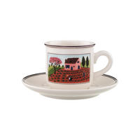 KAFFEETASSE MIT UNTERTASSE Design Naif bunt 200 ml - Multicolor, Keramik (15/8.8/15cm) - Villeroy & Boch