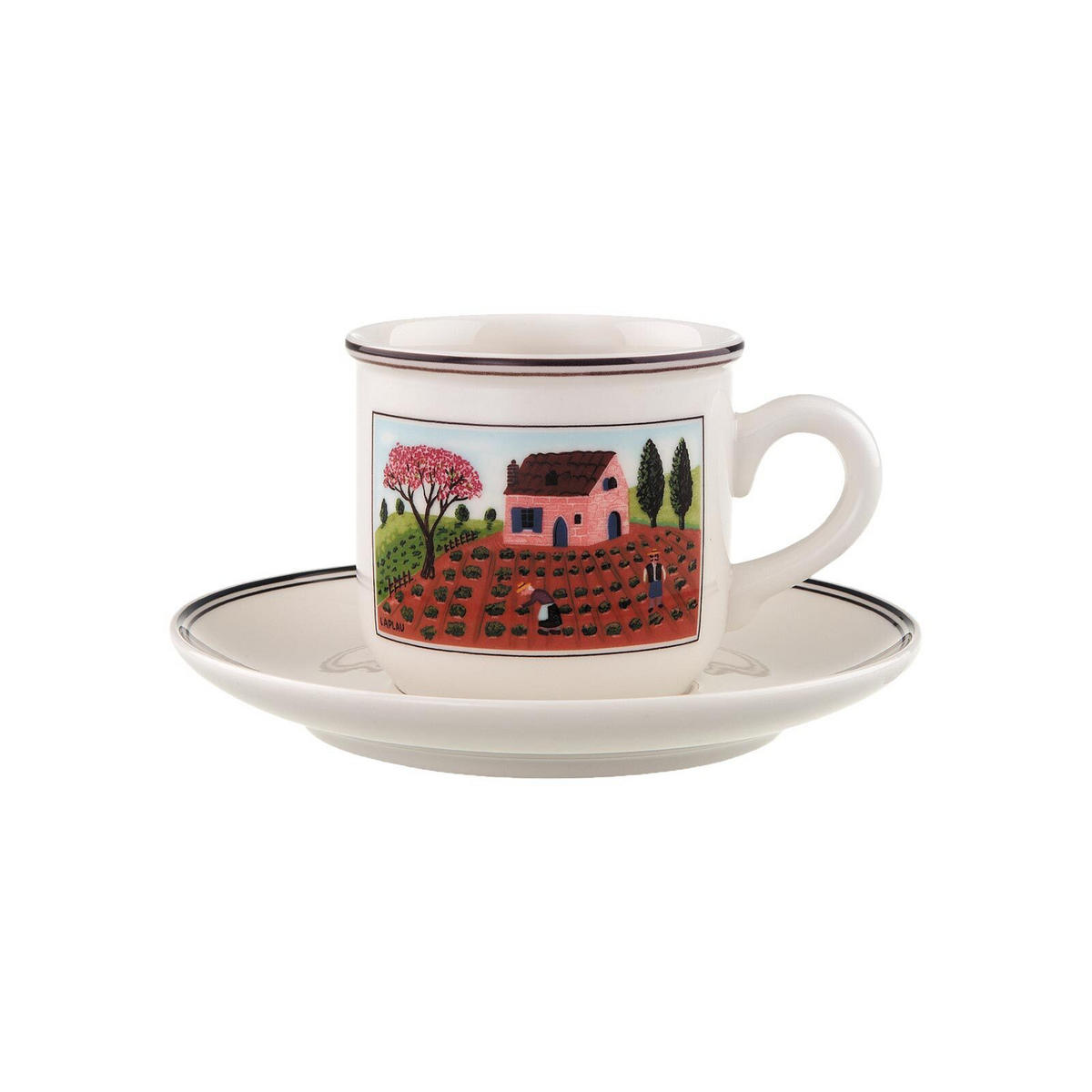 KAFFEETASSE MIT UNTERTASSE Design Naif bunt 200 ml - Multicolor, Keramik (15/8.8/15cm) - Villeroy & Boch