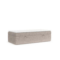 BOXBETT Lennon Hellbraun 90/200 cm im Webstoff - Hellbraun/Schwarz, Holz/Holzwerkstoff (90/200cm) - Maison de Reve