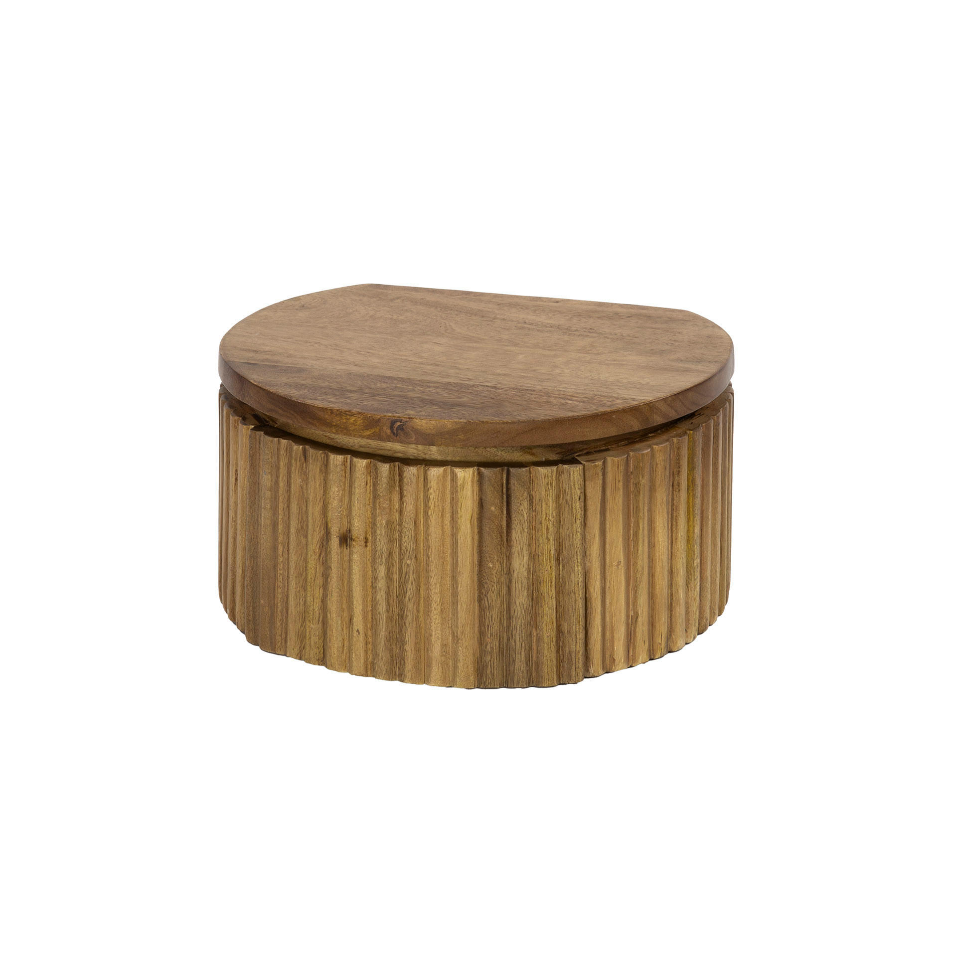 NACHTTISCH Wave Beige 26/30/15 cm - Braun, Holz (30/15/26cm) - Hoyz Collection