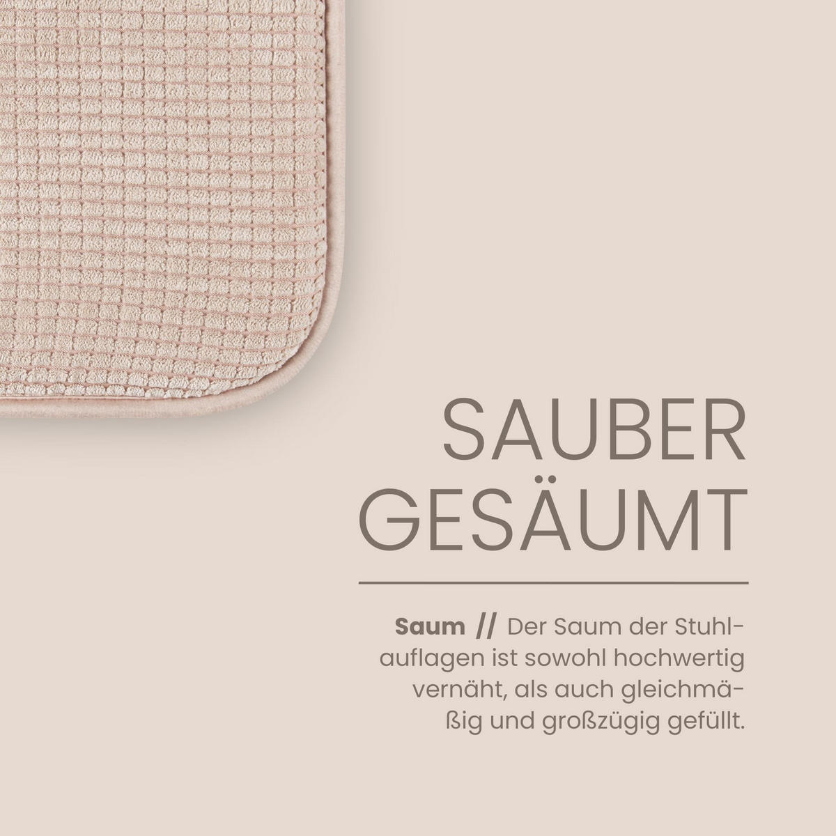 SITZKISSEN 38x38 cm Creme 4er-Pack - Creme, Kunststoff (38/38cm)