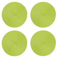 PLATZSET 4er Set Polypro Anis 35 cm rund - Limette, Kunststoff (35cm) - TiborTex