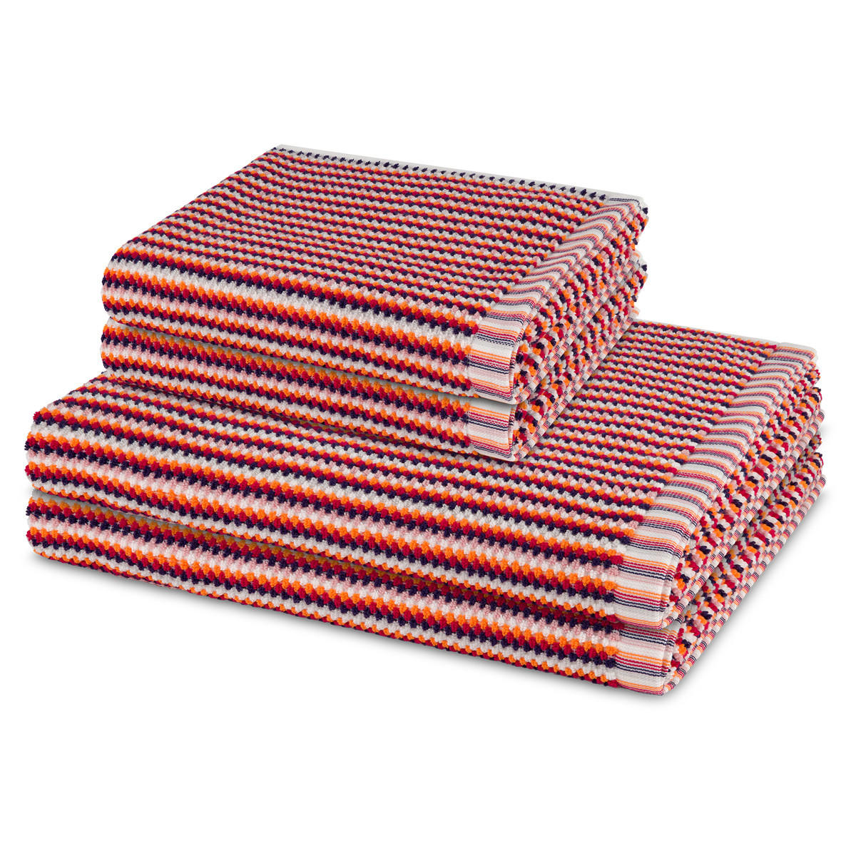 FROTTIERSET Bliss 4-teilig - Rot, Textil (50/100cm) - MÖVE