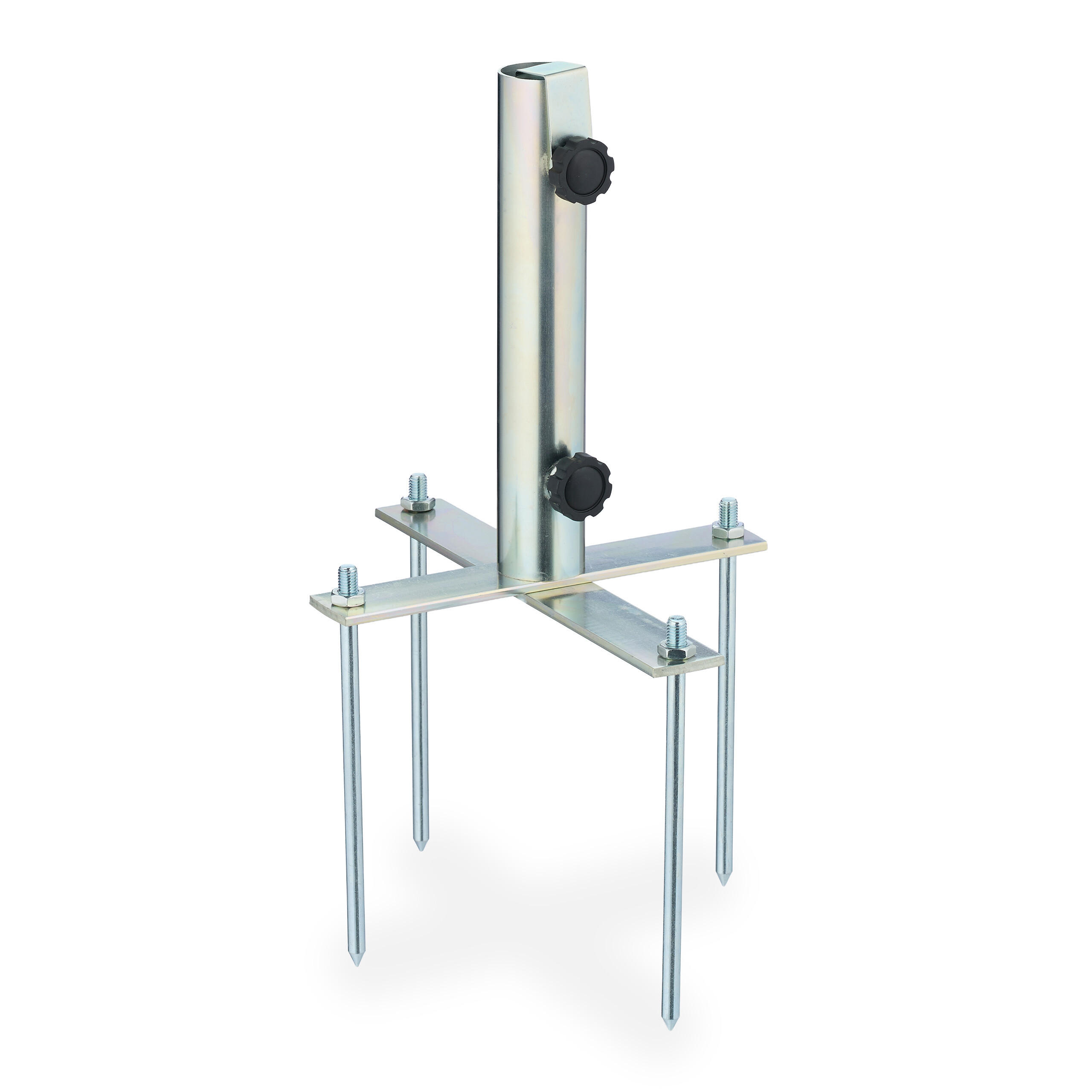 RASENDORN - Silberfarben, Metall (30/27/25cm) - Relaxdays